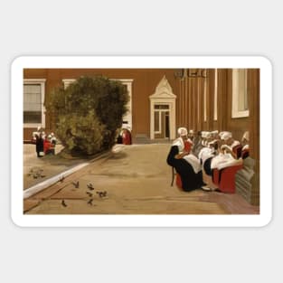 amsterdam orphanage 1876 - Max Liebermann Sticker